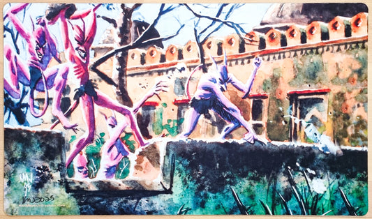 Stone-Throwing Devils - Ken Meyer Jr. - Tapete Magic firmado