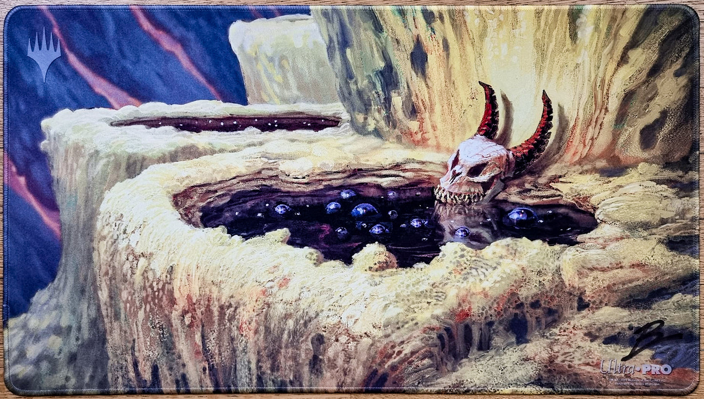 Sulfurous Springs - Bruce Brenneise - Signed by the Artist - Embroidered - MTG Playmat