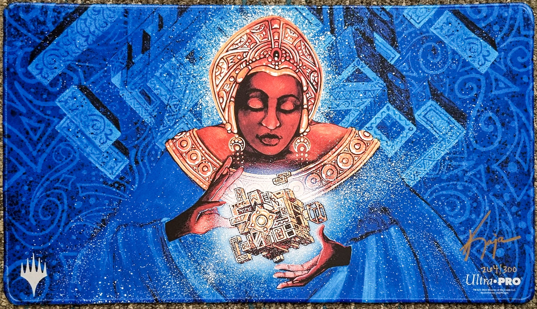 Teferi's Puzzle Box - Kaja Foglio - Limited Edition [300 Copies] - Embroidered - Signed by the Artist - MTG Playmat