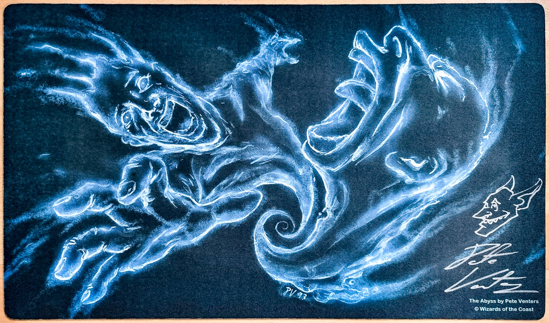 The Abyss - Pete Venters - Sketched [Version 6] - Signed by the Artist - MTG Playmat