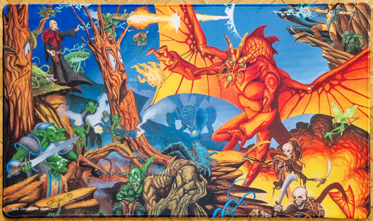 The Goblin Kerfuffle - Christopher Rush - Stamped Signature - Stitched MTG Playmat