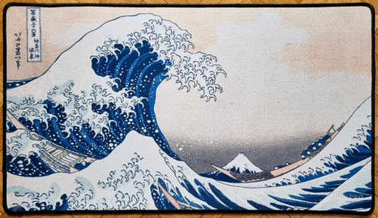 The Great Wave off Kanagawa - Katsushika Hokusai - Stitched MTG Playmat