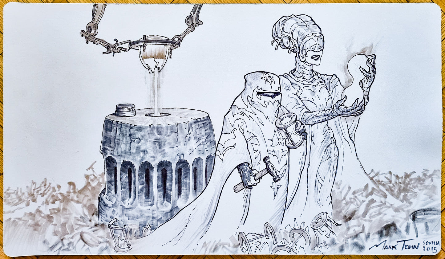 Time Vault - Mark Tedin - Hand Drawn - Signed by the Artist - MTG Playmat