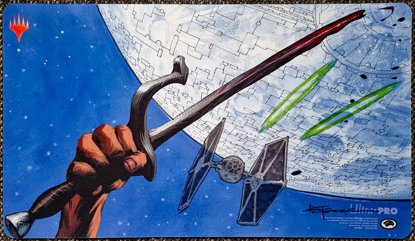 Umezawa's Jitte [Star Wars Sketch Version 1] - Christopher Moeller - Signed by the Artist - MTG Playmat