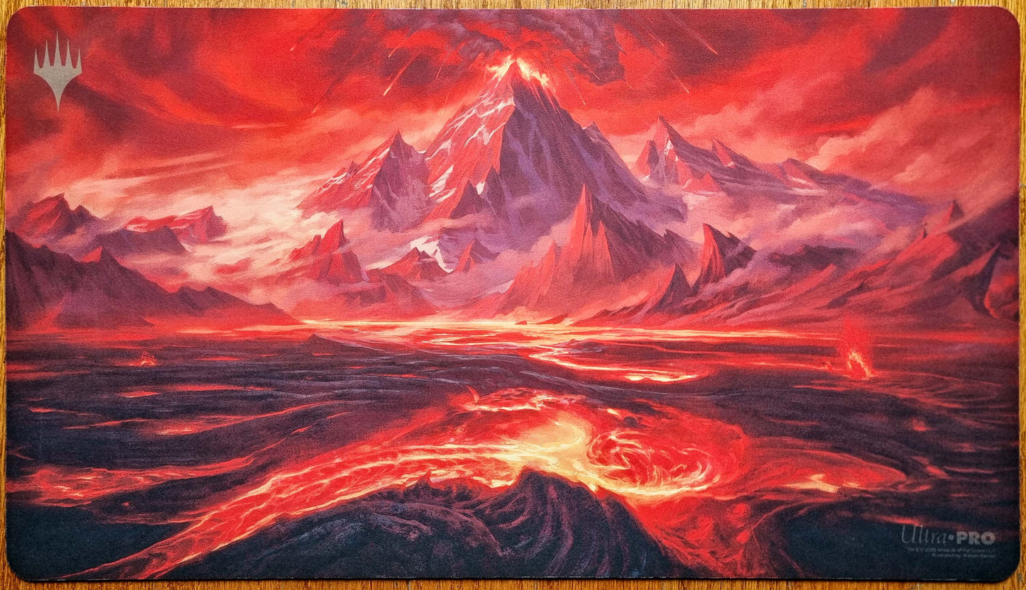 Valakut, the Molten Pinnacle - Kieran Yanner - Signed Double-Sided Limited Edition [200 Copies] MTG Playmat
