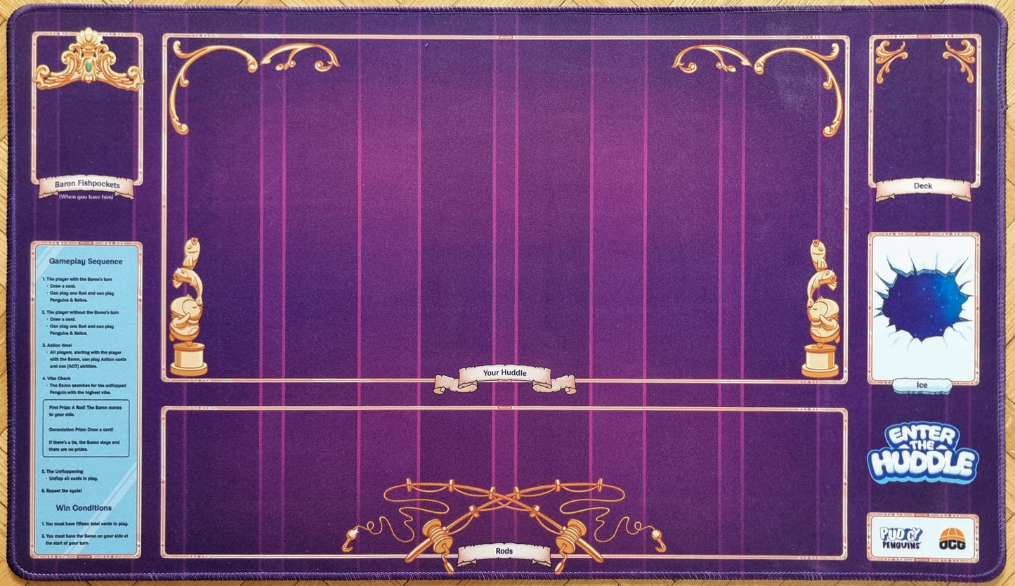 Enter the Huddle Official Gameplay Playmat - Stitched Vibes TCG Playmat