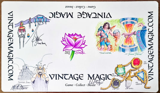 The Power Nine - Various Artists - Hand Drawn and Signed by the Artists - MTG Playmats