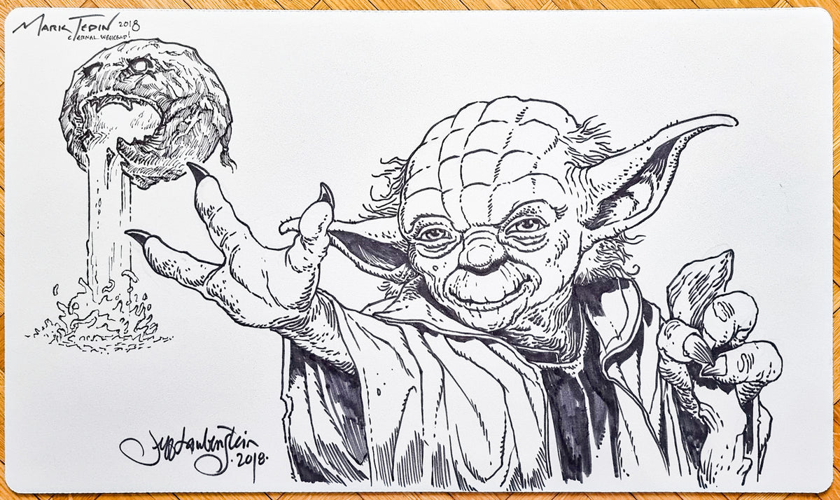 Yoda & Chaos Orb - Eternal Weekend - Hand Drawn & Signed – MtgPlaymats