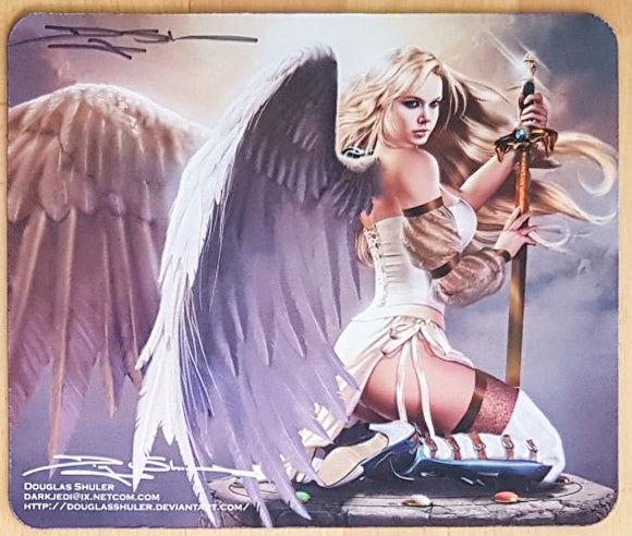 Sexy Serra Angel - Douglas Shuler - Signed by the Artist - MTG Mouse Pad