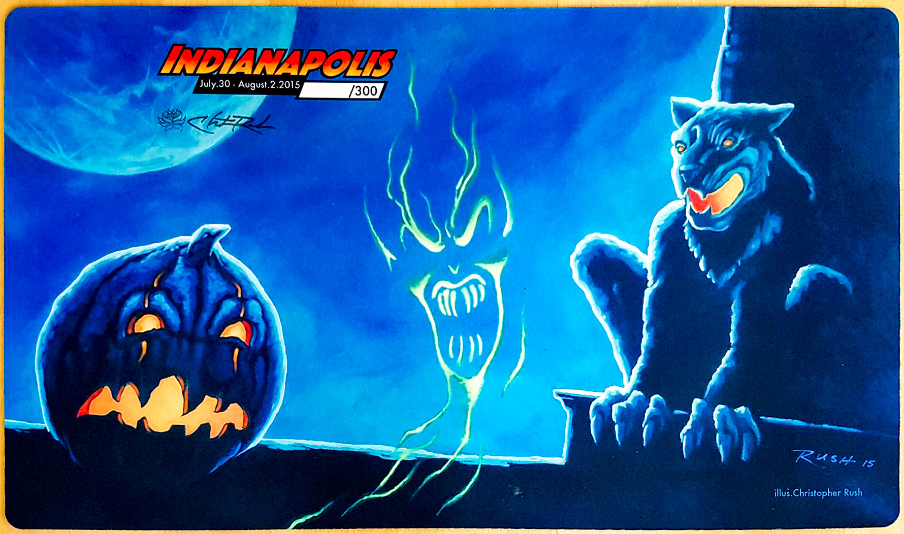 All Hallow's Eve - Christopher Rush - Gen Con Indianapolis 2015 - Stamp of  the Artist - Limited Edition - MTG Playmat