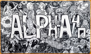 Alpha 40 [Black & White Version] - Embroidered - MTG Playmat