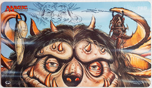 B.F.M. (Big Furry Monster) - Douglas Shuler - Signed by the Artist - Sketched - MTG Playmat