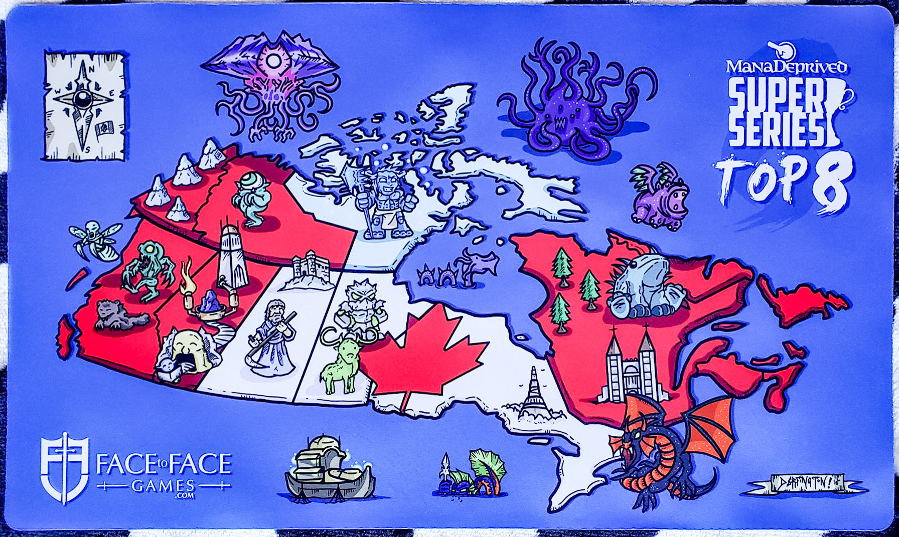 Canada's Map - Mana Deprived Super Series 2015 Top 8 - MTG Playmat