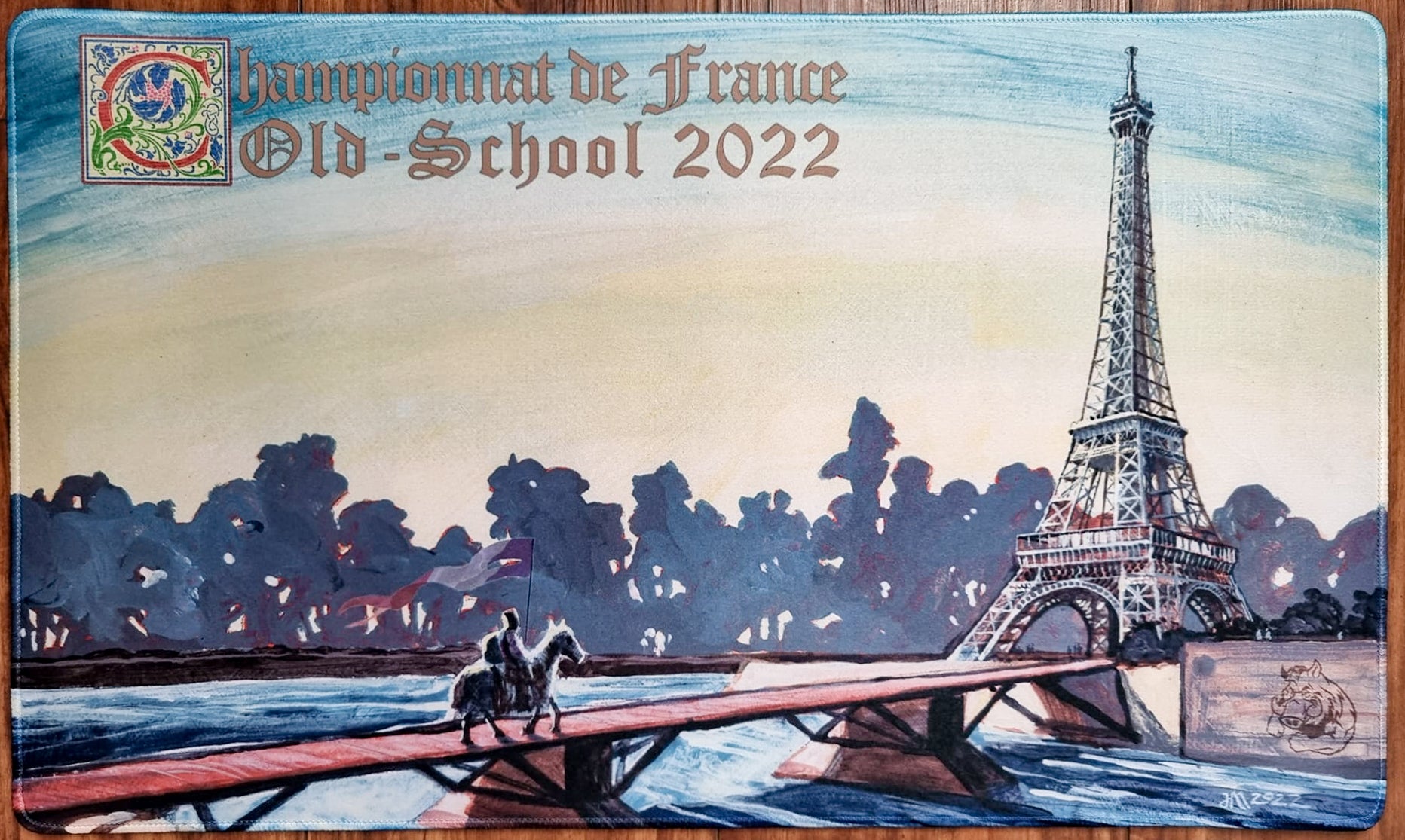 Eiffel Tower Moat - Jeff A. Menges - Championnat de France Old-School 2022 - Embroidered - MTG Playmat