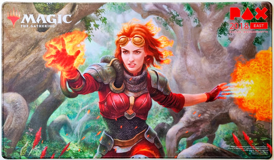 Chandra, Bold Pyromancer - Zack Stella - Pax East Boston 2018 - Embroidered - MTG Playmat