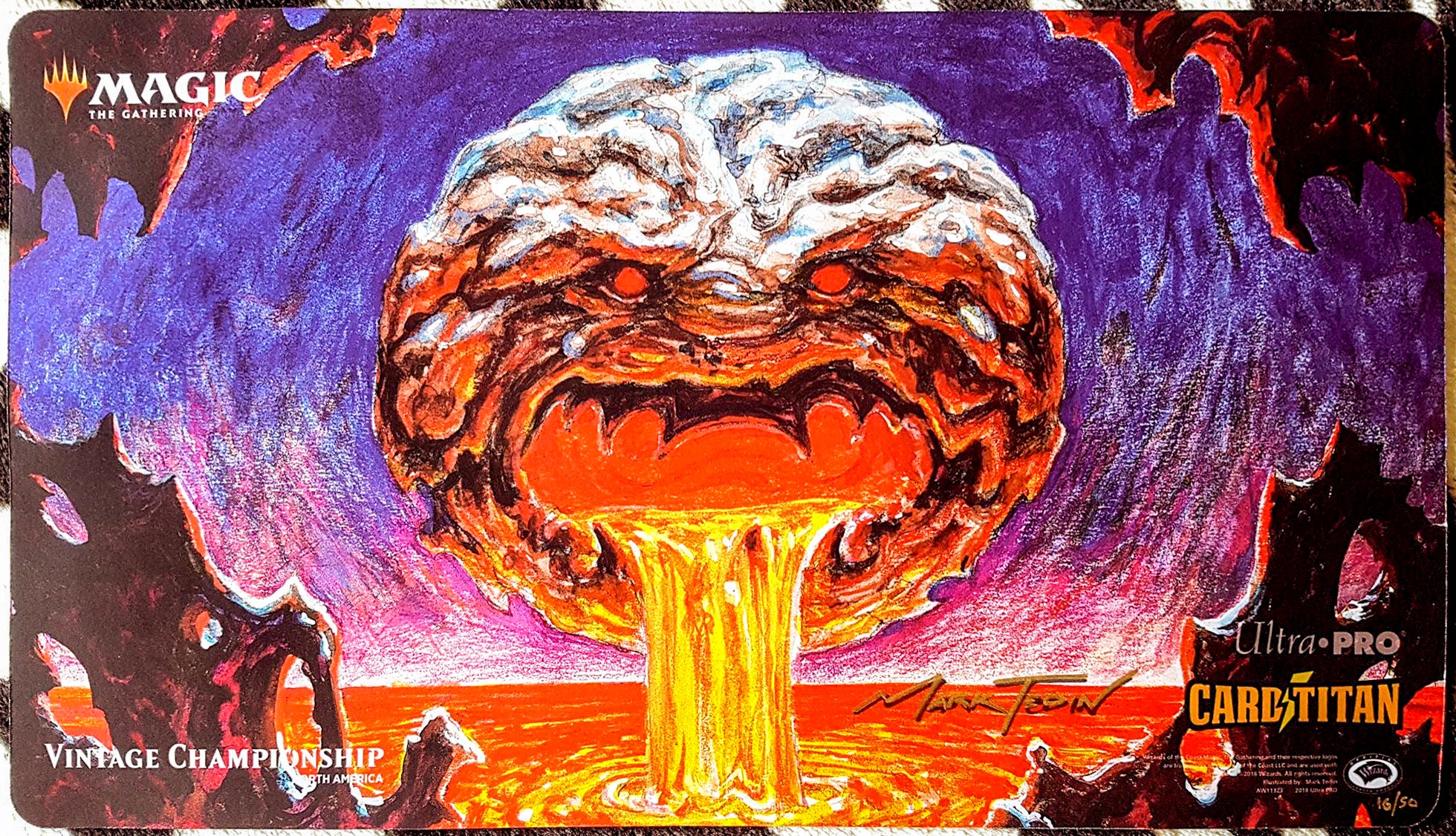 Chaos Orb - Mark Tedin - Eternal Weekend 2018 - Vintage Championship North America - Signed by Artist (Shadow) - Limited Edition - MTG Playmat