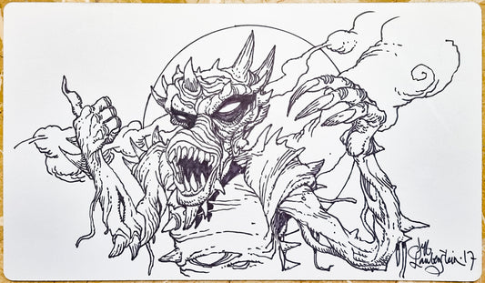 Dauthi Horror - Jeff Laubenstein - Disegnato a mano e firmato dall'artista - Tappetino da gioco MTG