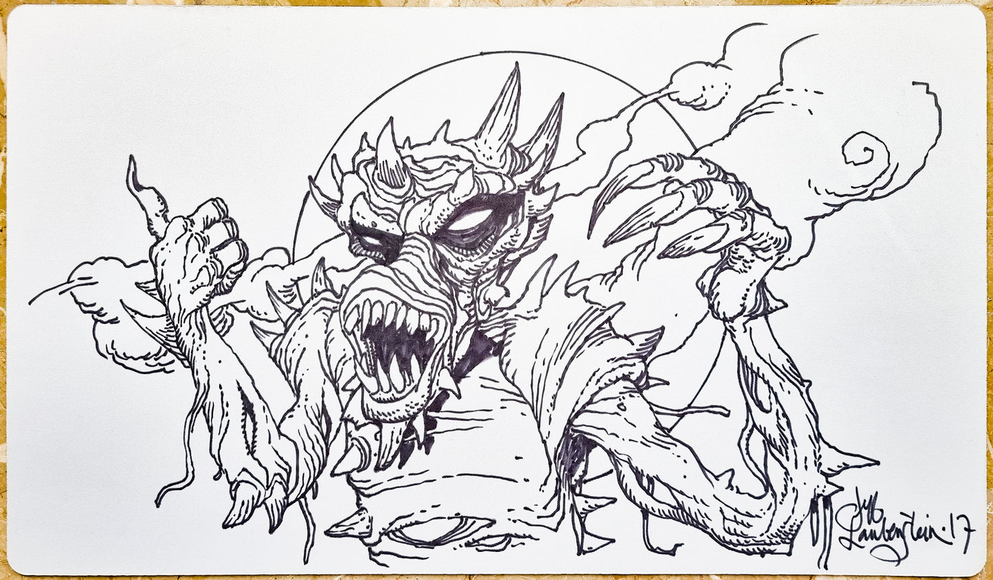 Dauthi Horror - Jeff Laubenstein - Hand Drawn & Signed by the Artist - MTG Playmat