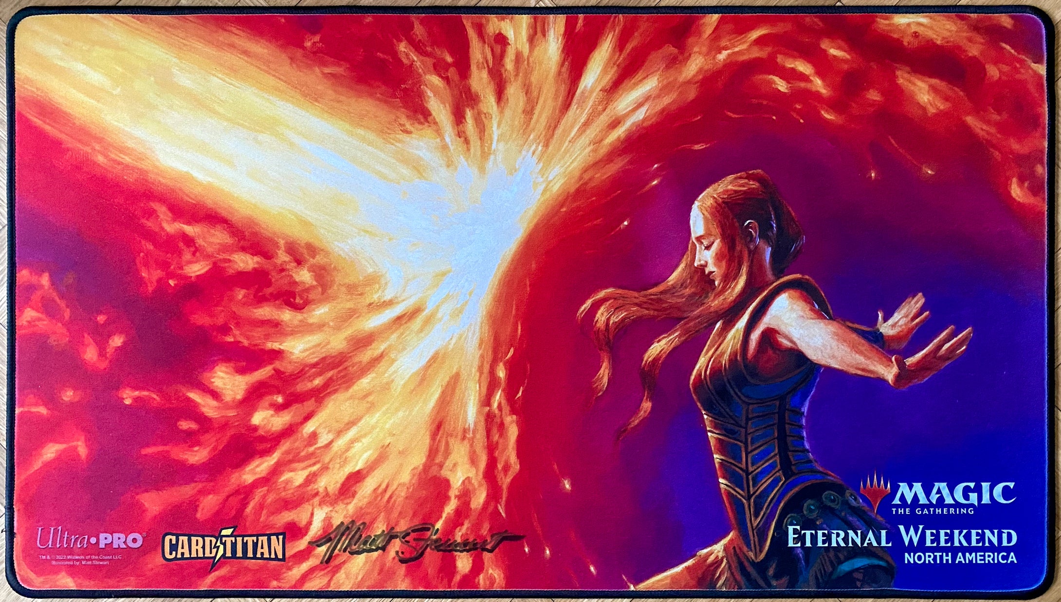 Force of Will - Matt Stewart - Eternal Weekend NA 2022 - Legacy Championship - High-Roller Badge - Shadow Signed by the Artist - Embroidered - MTG Playmat