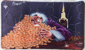 Greed - Phil Foglio - Limited Edition [100 Copies] - Signed by the Artist - Embroidered - MTG Playmat
