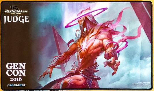 Hasmed, ángel de la aniquilación - Peter Mohrbacher - Gen Con 2016 - Alfombrilla de juego Judge - Bordada - Alfombrilla de juego MTG