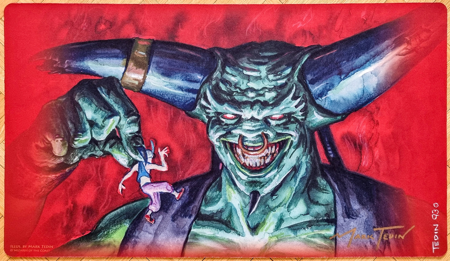 Juzam Djinn - Mark Tedin - Signed by the Artist - MTG Playmat