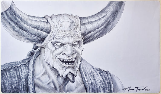 Juzam Djinn [Version 4] - Mark Tedin - Hand Drawn - Signed by the Artist - MTG Playmat