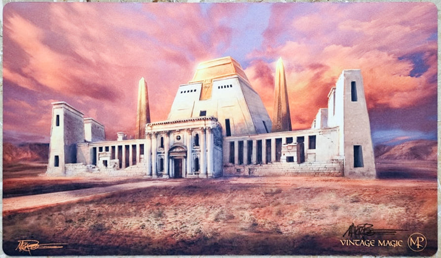 Library Solara (Library of Alexandria Reimagined) - Mark Poole - Signed by the Artist - MTG Playmat