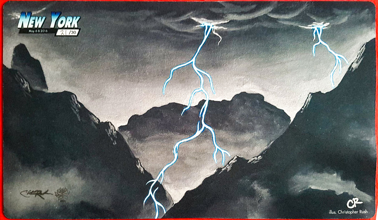 Lightning Bolt - Christopher Rush - Grand Prix New York 2016 - Limited Edition [21/30] - MTG Playmat