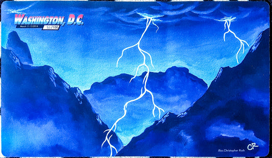 Lightning Bolt - Christopher Rush - Grand Prix Washington D.C. 2016 -  Limited Edition [X/100] - MTG Playmat