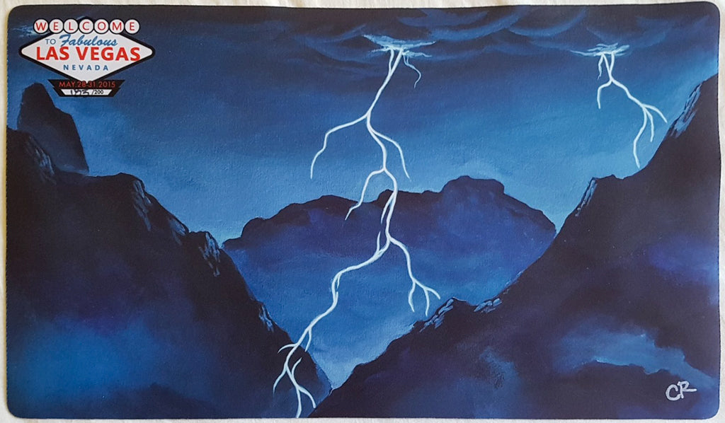 Lightning Bolt - Christopher Rush - Grand Prix Las Vegas 2015 - Limited Edition - MTG Playmat