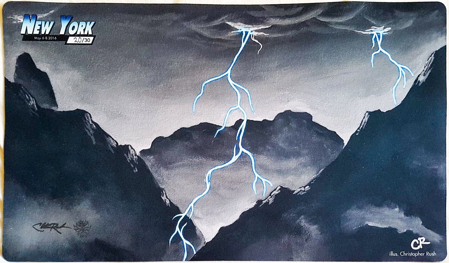 Lightning Bolt - Christopher Rush - Grand Prix New York 2015 - Limited Edition - MTG Playmat