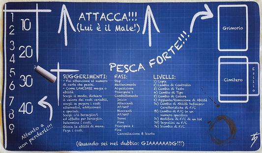 Reglas básicas de Magic the Gathering en italiano - Tapete de juego MTG