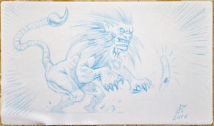 Masticore - Paolo Parente - Hand Drawn & Signed by the Artist - MTG Playmat