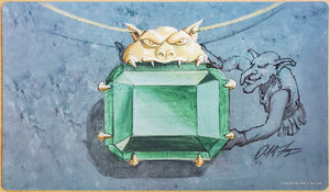 Mox Emerald - Dan Frazier - Signed by the Artist - Sketched - MTG Playmat