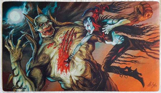 Nosferatu vs Zombie Lord - Thomas Baxa - Signed by Artist - MTG Playmat