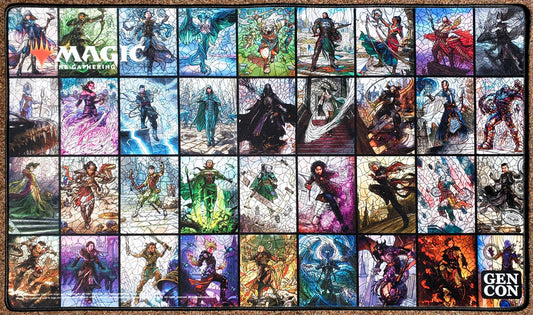 Planeswalkers de vidrieras - Gen Con 2019 - Bordado - Tapete de juego MTG