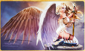 Sexy Serra Angel - Douglas Shuler - Signed by the Artist - MTG Playmat