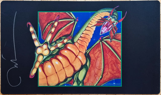 Shivan Dragon [Version 2] - Melissa A. Benson - Signed by the Artist - MTG Playmat