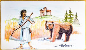 Swords to Plowshares & Grizzly Bears - Jeff A. Menges - Hand Drawn & Signed by Artist - MTG Playmat