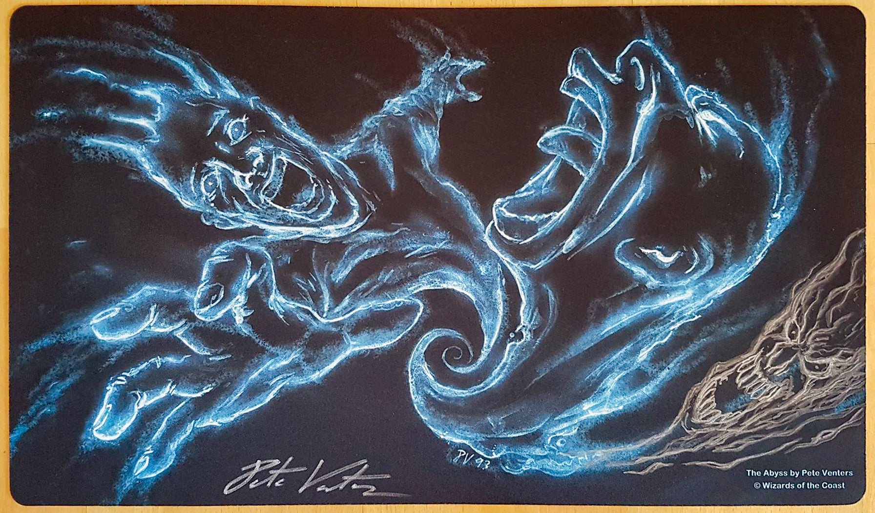 The Abyss - Pete Venters - Sketched [Version 2] - Signed by the Artist - MTG Playmat