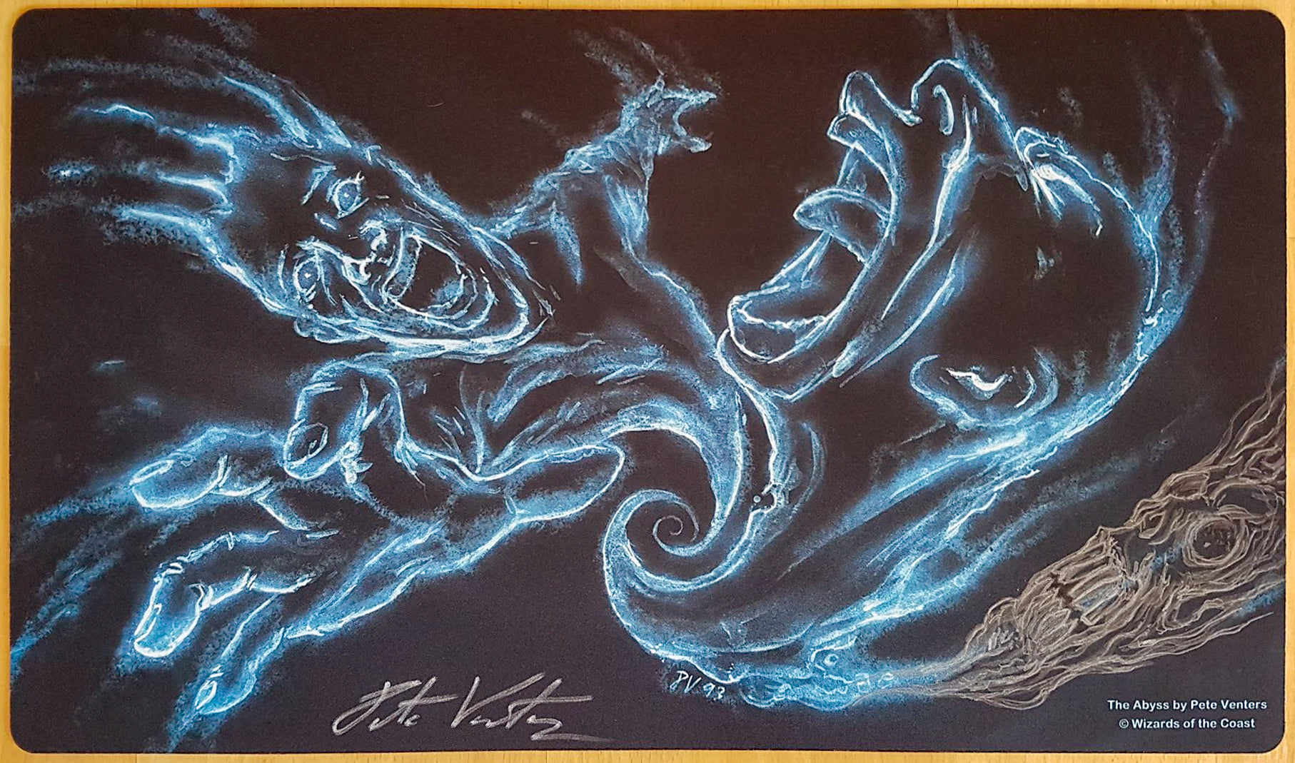 The Abyss - Pete Venters - Sketched [Version 3] - Signed by the Artist - MTG Playmat