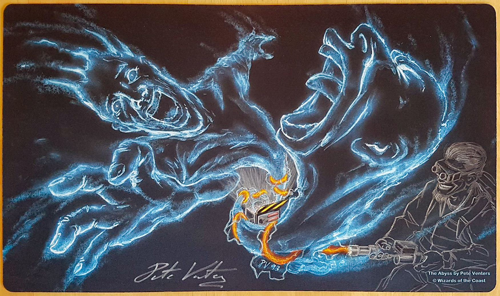 The Abyss - Pete Venters - Sketched [Version 4] - Signed by the Artist - MTG Playmat