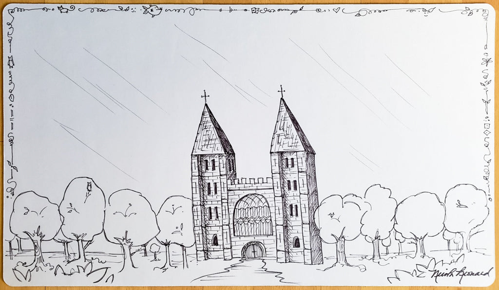 The Tabernacle at Pendrell Vale - Hand Drawn & Signed by Artist - MTG  Playmat