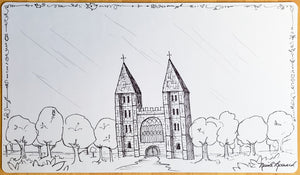 The Tabernacle at Pendrell Vale - Hand Drawn & Signed by Artist - MTG Playmat