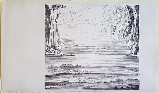 Underground Sea - Hand Drawn & Signed by Artist - MTG Playmat