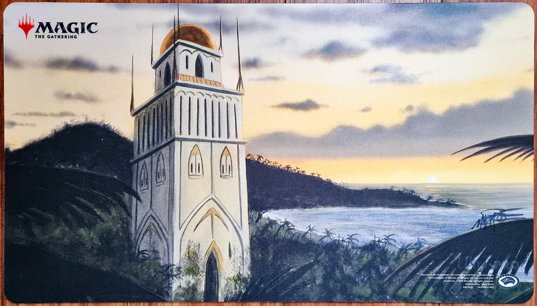 Urza's Tower [Version 2, Shore] - Mark Poole - Signed by the Artist - MTG Playmat