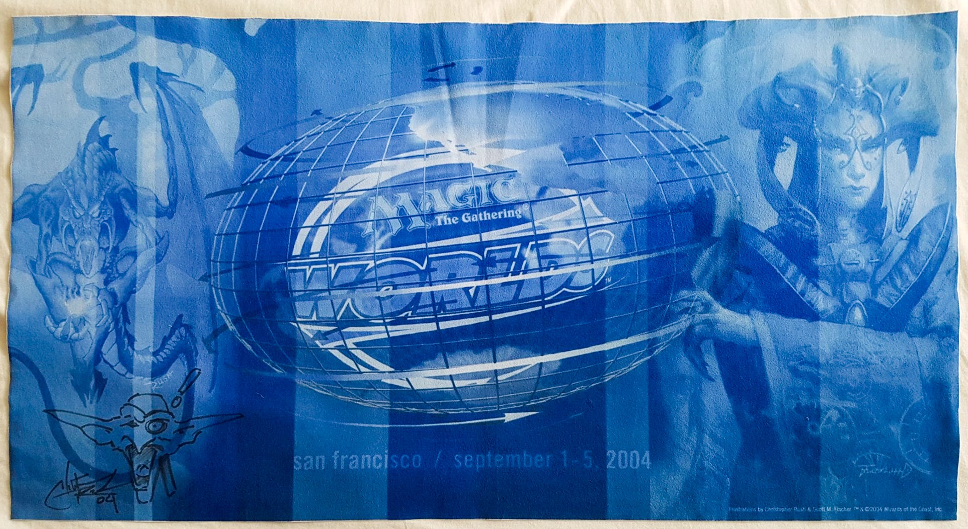 Worlds San Francisco 2004 - Sketched by Christopher Rush - MTG Playmat
